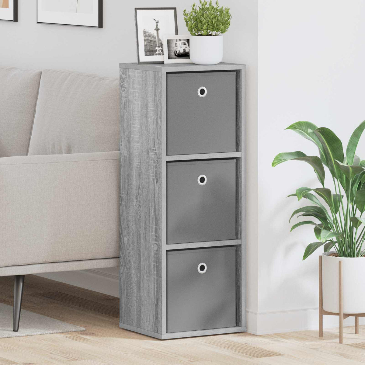 Vidaxl dressoir met lade grijs sonoma 30,5 x 27 x 84,5 cm