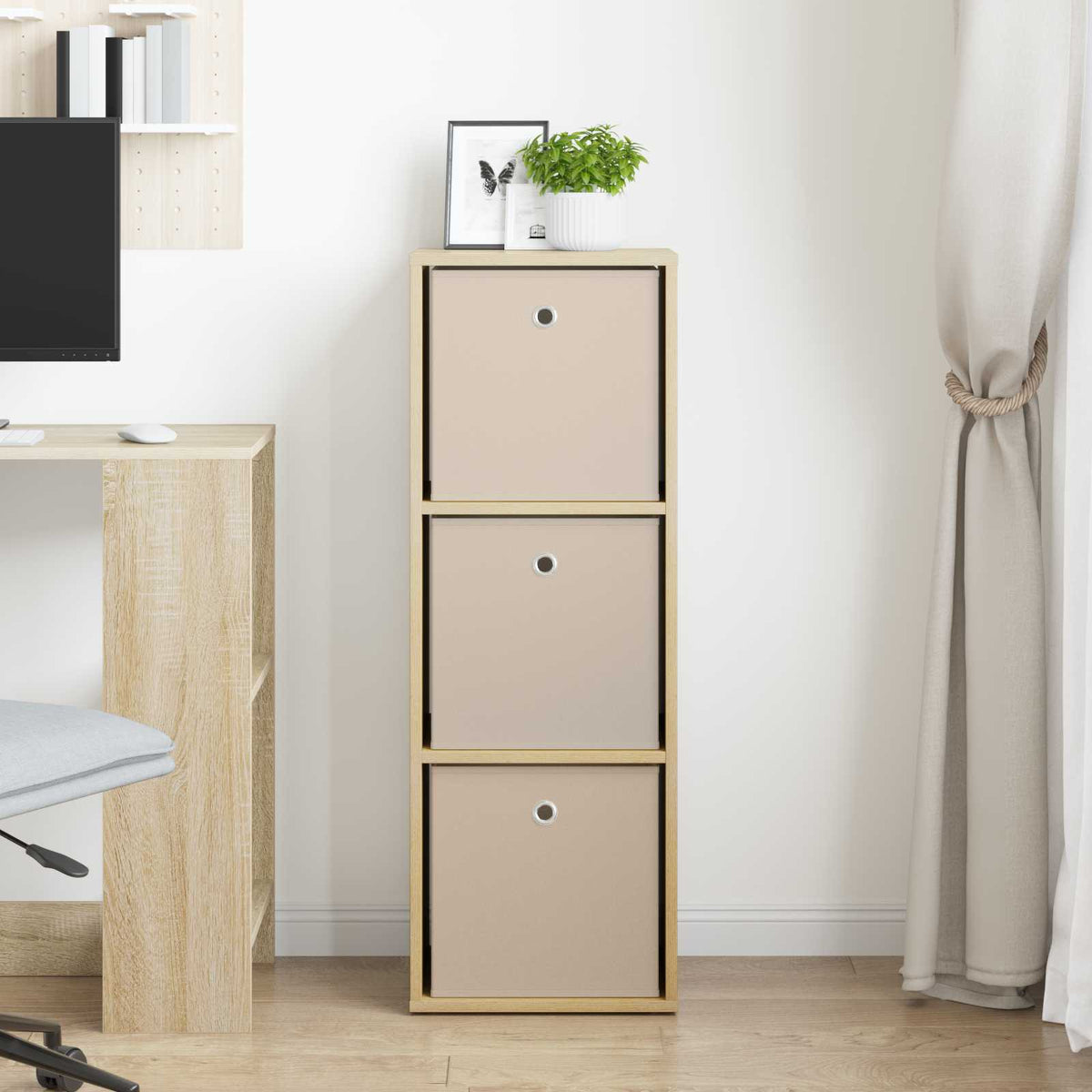 Vidaxl dressoir met lade sonoma eiken 35 x 32 x 99,5 cm