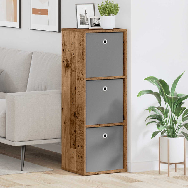 Vidaxl dressoir met lade oudhout 35 x 32 x 99,5 cm