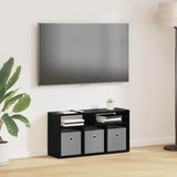 Vidaxl laagkast met lade zwart eiken 72 x 22,5 x 38 cm