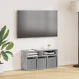 Vidaxl laagkast met lade beton grijs 72 x 22,5 x 38 cm