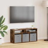 Vidaxl laagkast met lade gerookt eiken 87 x 27,5 x 43 cm