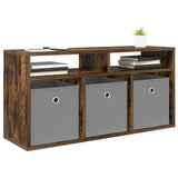 Vidaxl laagkast met lade gerookt eiken 87 x 27,5 x 43 cm