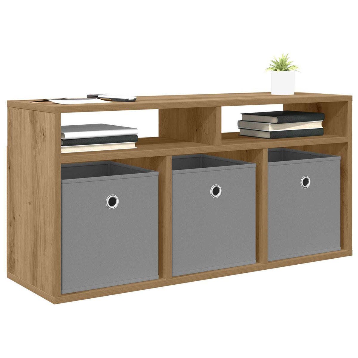 Vidaxl laagkast 87 x 27,5 x 43 cm artisan eiken