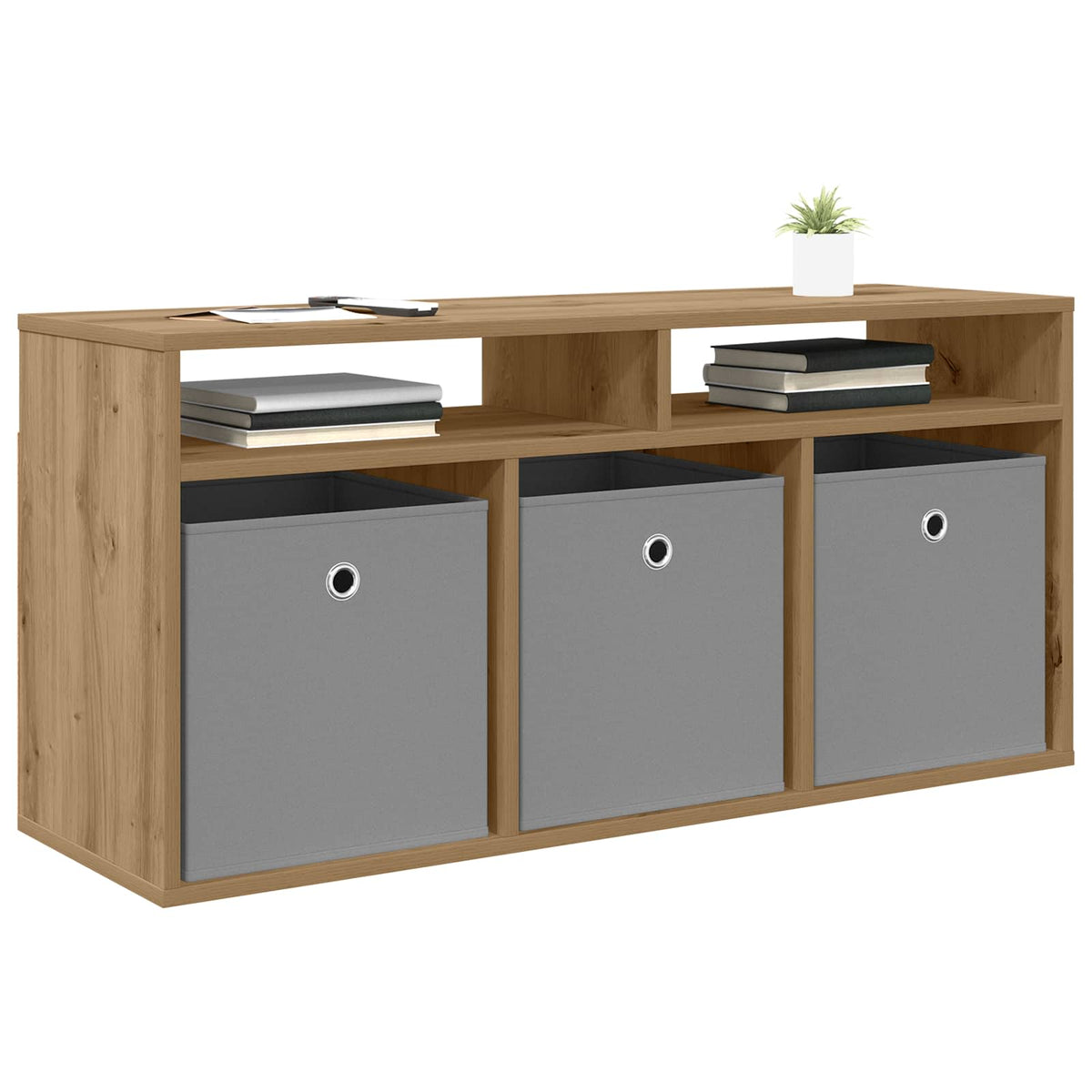 Vidaxl laagkast 102 x 32 x 48,5 cm artisan eiken