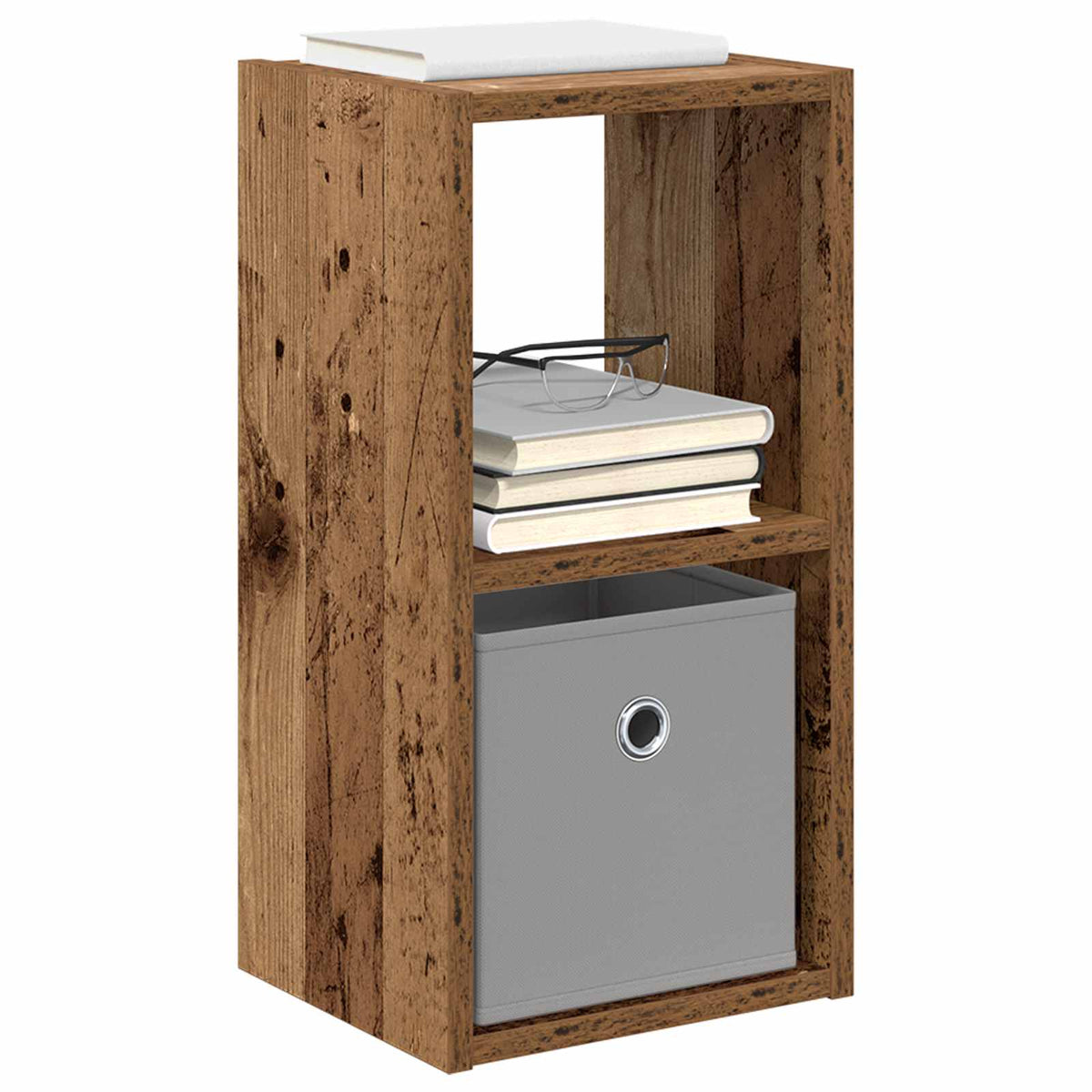 Vidaxl nachtkastje 2 st oudhout 25,5 x 22 x 49,5 cm bewerkt hout