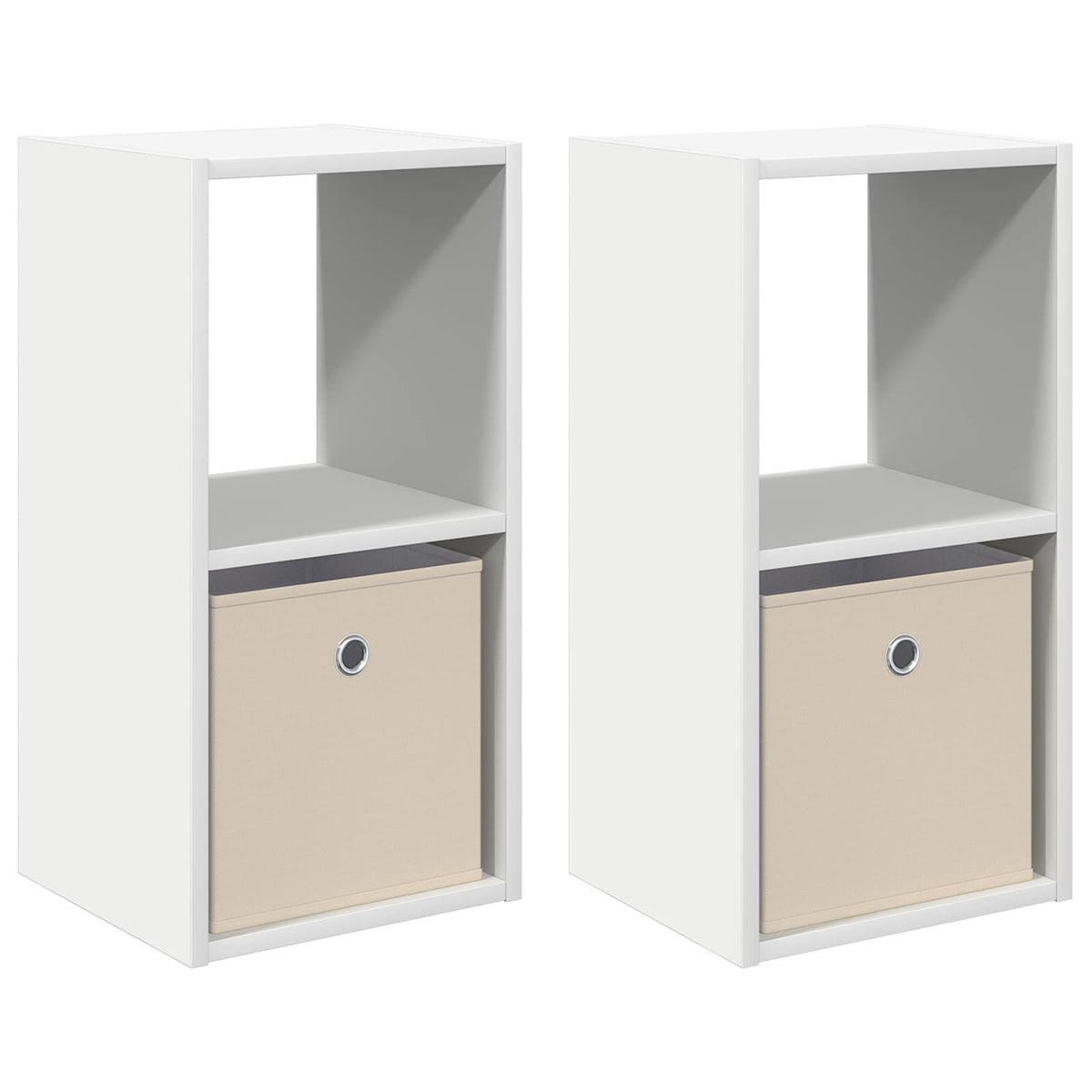 Vidaxl nachtkastje 2 st wit 30,5 x 27 x 59,5 cm bewerkt hout