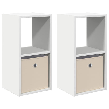 Vidaxl nachtkastje 2 st wit 30,5 x 27 x 59,5 cm bewerkt hout