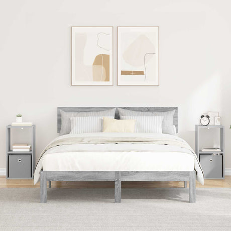 Vidaxl nachtkastje 2 st grijs sonoma 30,5 x 27 x 59,5 cm bewerkt hout