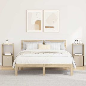 Vidaxl nachtkastje 2 st sonoma eiken 35 x 32 x 68,5 cm bewerkt hout