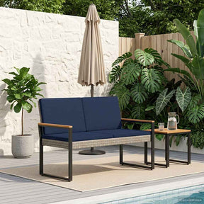 Vidaxl tuinbank 2 -seater 107 x 61 x 80 cm poly rattan rechthoekig