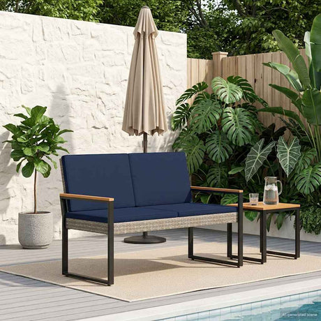 Vidaxl tuinbank 2 -seater 107 x 61 x 80 cm poly rattan rechthoekig