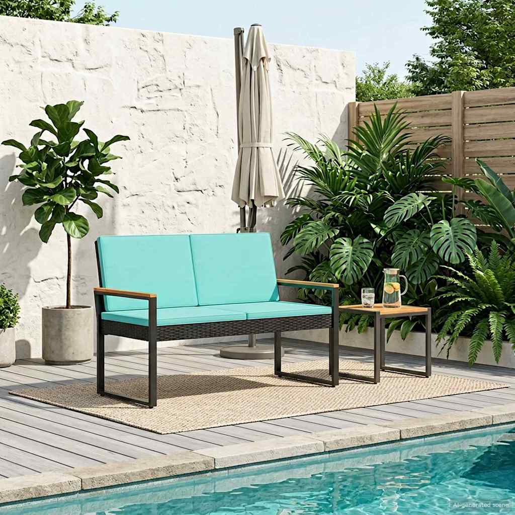 Vidaxl tuinbank 2 -seater 107 x 61 x 80 cm poly rattan rechthoekig
