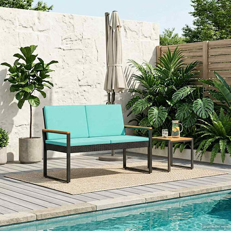 Vidaxl tuinbank 2 -seater 107 x 61 x 80 cm poly rattan rechthoekig