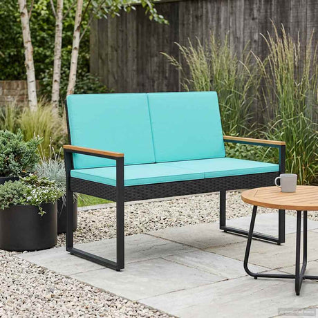 Vidaxl tuinbank 2 -seater 107 x 61 x 80 cm poly rattan rechthoekig