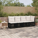 Vidaxl 4-zits sofa met linkerarm 4 st 4-aantal zitplaatsen zwart
