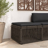 Vidaxl voetensteun grijs poly rattan