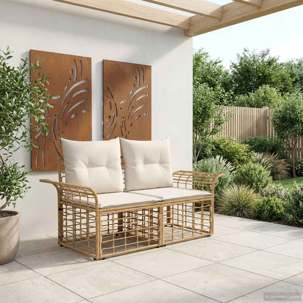 Vidaxl buiten loveseat 2 st 2-aantal zitplaatsen