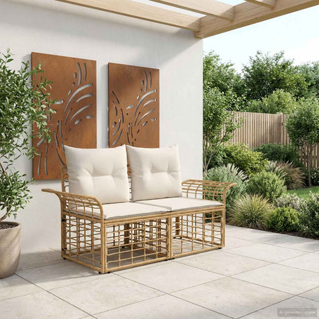 Vidaxl buiten loveseat 2 st 2-aantal zitplaatsen