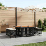 Vidaxl tuin eettafelset 3 st beige en crème poly rattan