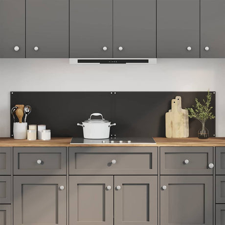 Vidaxl keukenachterwand 2 st zwart 90 x 40 cm gehard glas