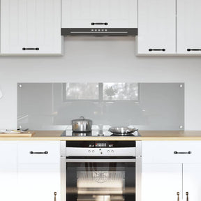 Vidaxl keukenachterwand 2 st lichtgrijs 70 x 40 cm gehard glas