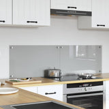Vidaxl keukenachterwand 2 st lichtgrijs 70 x 40 cm gehard glas