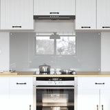 Vidaxl keukenachterwand 2 st lichtgrijs 70 x 60 cm gehard glas
