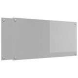Vidaxl keukenachterwand 2 st lichtgrijs 100 x 50 cm gehard glas