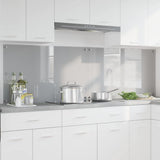 Vidaxl keukenachterwand 2 st lichtgrijs 100 x 60 cm gehard glas