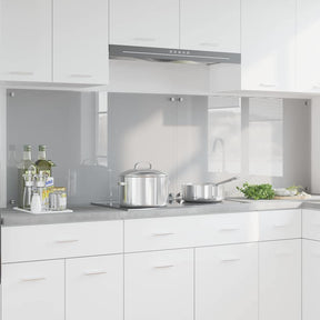 Vidaxl keukenachterwand 2 st lichtgrijs 100 x 60 cm gehard glas