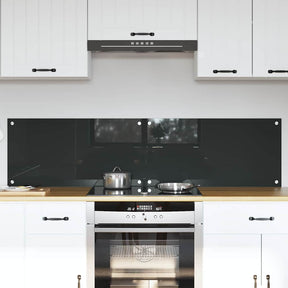 Vidaxl keukenachterwand 2 st donkergrijs 80 x 40 cm gehard glas