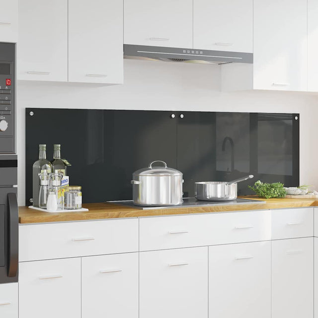 Vidaxl keukenachterwand 2 st donkergrijs 90 x 50 cm gehard glas