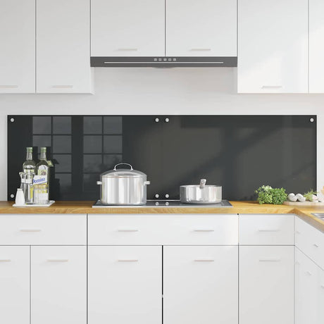 Vidaxl keukenachterwand 2 st donkergrijs 90 x 50 cm gehard glas