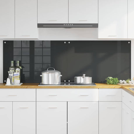 Vidaxl keukenachterwand 2 st donkergrijs 90 x 60 cm gehard glas