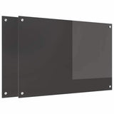 Vidaxl keukenachterwand 2 st donkergrijs 90 x 60 cm gehard glas