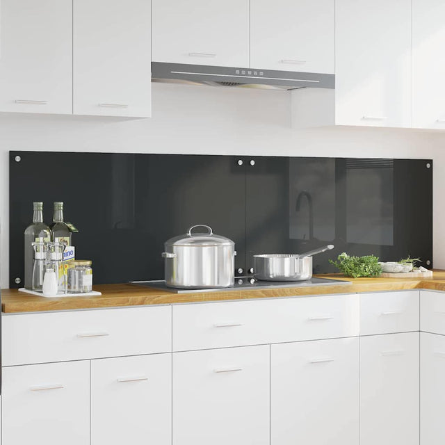 Vidaxl keukenachterwand 2 st donkergrijs 100 x 50 cm gehard glas