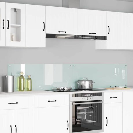 Vidaxl keukenachterwand 2 st wit 110 x 40 cm gehard glas