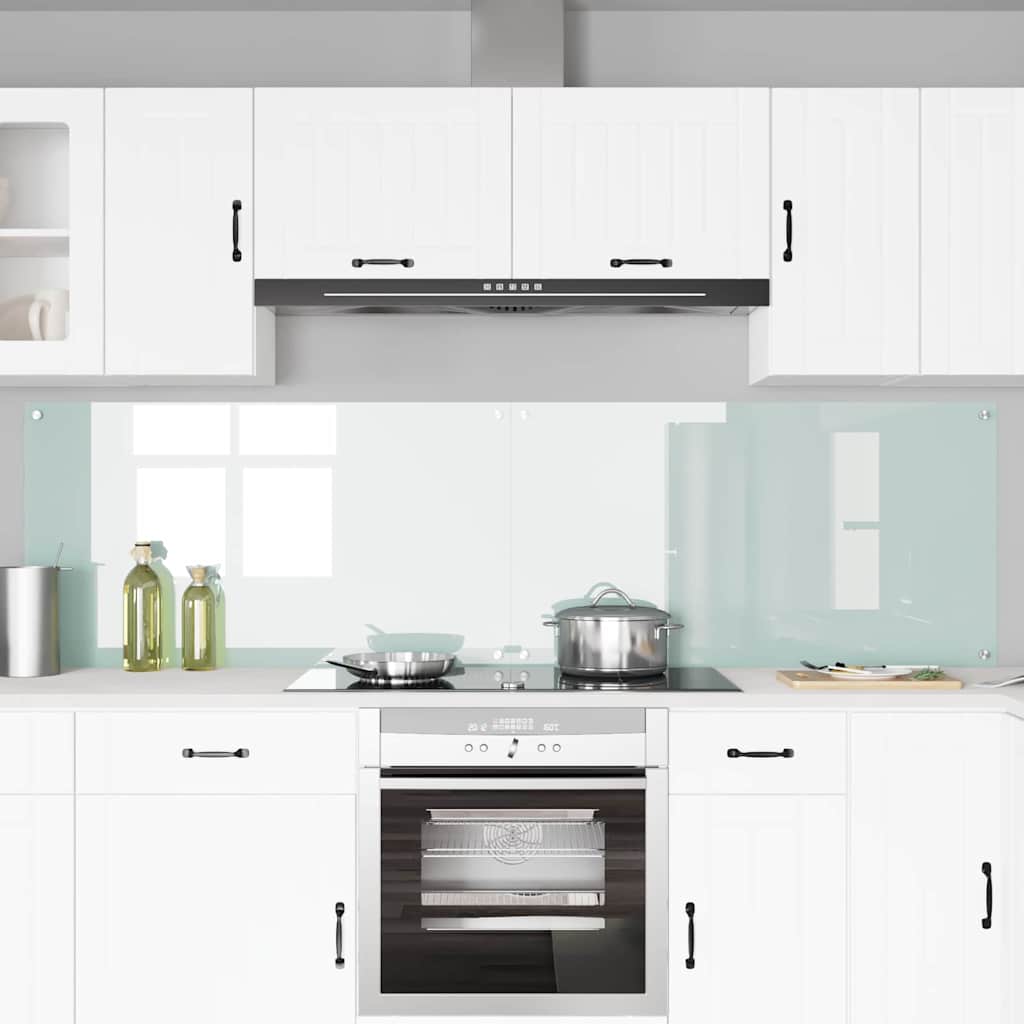 Vidaxl keukenachterwand 2 st wit 110 x 60 cm gehard glas