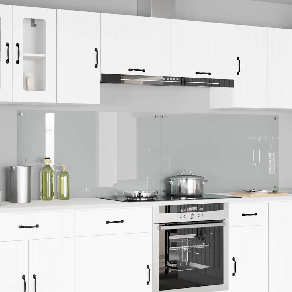 Vidaxl keukenachterwand 2 st doorzichtig 110 x 60 cm gehard glas