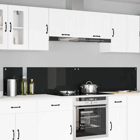 Vidaxl keukenachterwand 2 st zwart 120 x 40 cm gehard glas