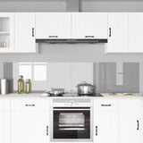 Vidaxl keukenachterwand 2 st lichtgrijs 110 x 50 cm gehard glas