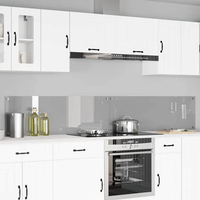 Vidaxl keukenachterwand 2 st lichtgrijs 120 x 40 cm gehard glas