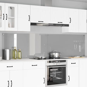 Vidaxl keukenachterwand 2 st lichtgrijs 120 x 60 cm gehard glas