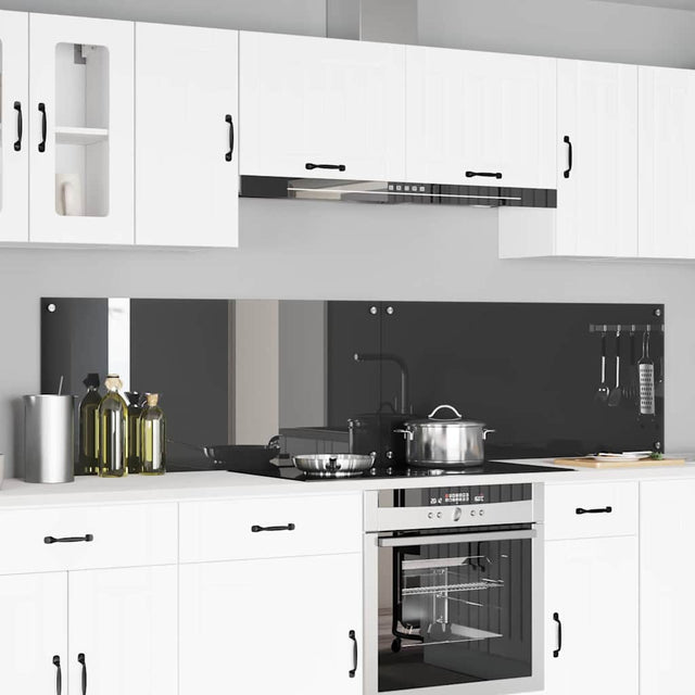 Vidaxl keukenachterwand 2 st donkergrijs 110 x 50 cm gehard glas