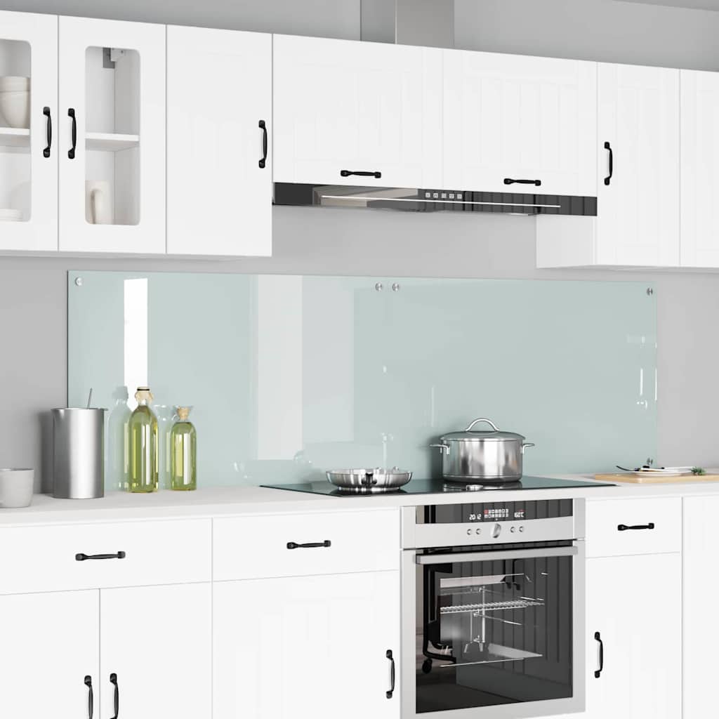 Vidaxl keukenachterwand 2 st wit 100 x 60 cm gehard glas