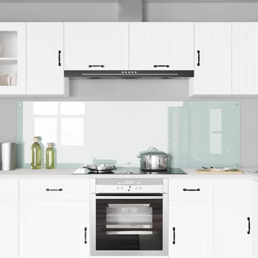 Vidaxl keukenachterwand 2 st wit 100 x 60 cm gehard glas