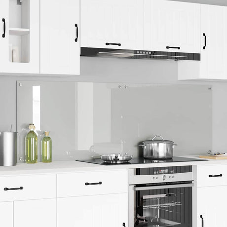 Vidaxl keukenachterwand 2 st transparant 90 x 60 cm gehard glas