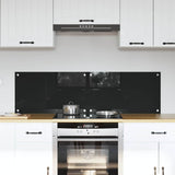Vidaxl keukenachterwand 2 st zwart 70 x 40 cm gehard glas