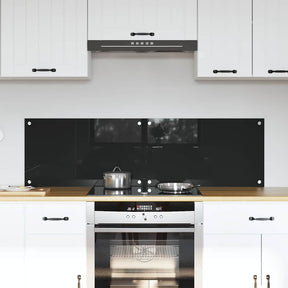 Vidaxl keukenachterwand 2 st zwart 70 x 40 cm gehard glas
